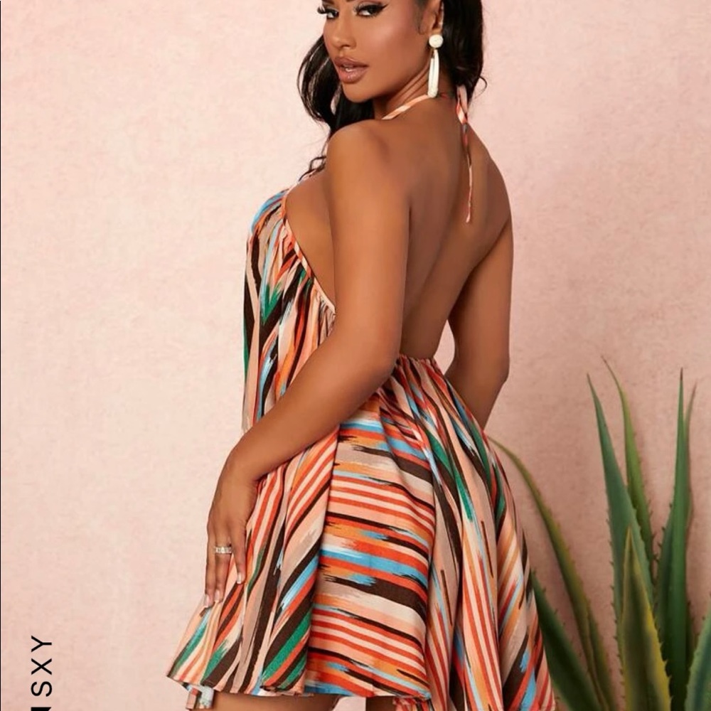 Halter Dress Multi Color - Picture 3 of 3